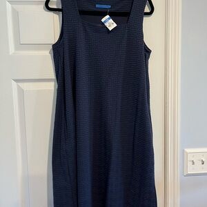 J. McLaughlin Lindley Navy Geometric Midi Dress NWT. Sz L